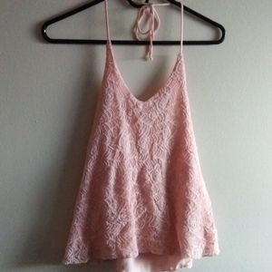 Flowy Pink Halter Top